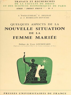cover image of Quelques aspects de la nouvelle situation de la femme mariée